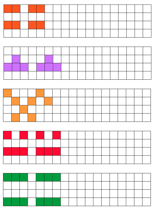 Tô màu thành hình theo quy luật