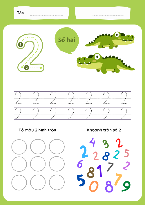 Khoanh tròn số 2