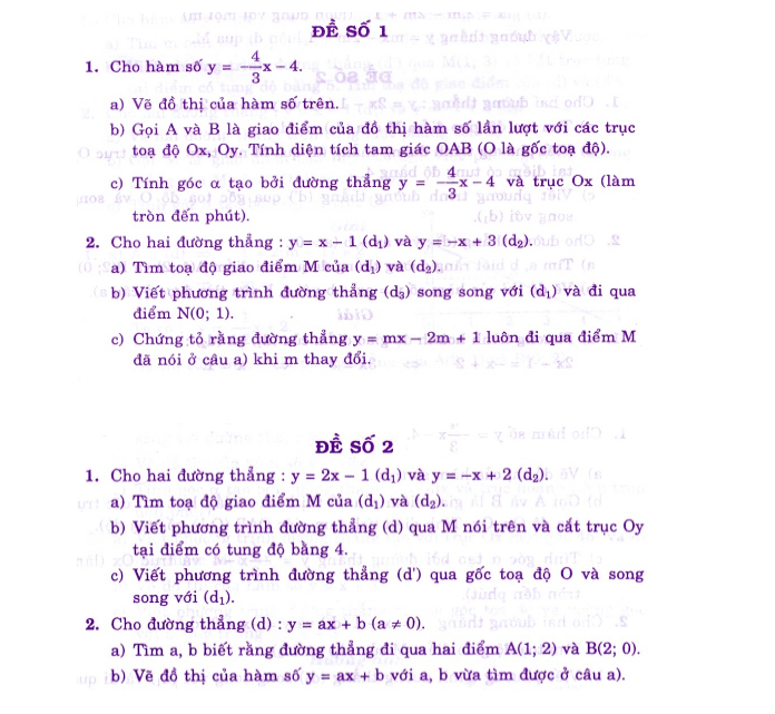 BỘ ĐỀ KIỂM TRA CHƯƠNG II ĐẠI SỐ 9